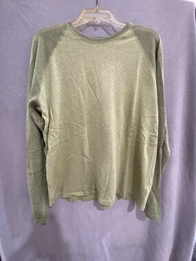 Banana Republic Pima Cotton Long Sleeve Shirt Men’s Large Green Lightweight Top